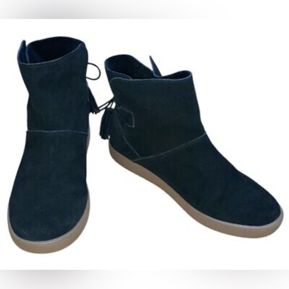 Koolaburra by Ugg Skyler Suede Slip On Ankle Boots Tie Tassel‎ Womens Size 9